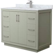 Icon 42" Free Standing Single Basin Vanity Set with Cabinet and Marble Vanity Top