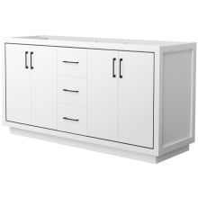 Icon 66" Double Free Standing Vanity Cabinet Only - Less Vanity Top