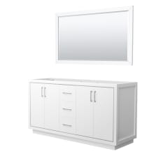 Icon 66" Double Free Standing Vanity Cabinet - Less Vanity Top