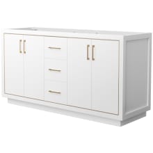 Icon 66" Double Free Standing Vanity Cabinet Only - Less Vanity Top