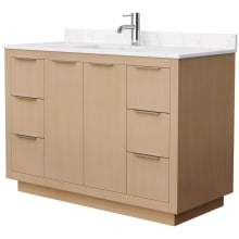 Maroni 48" Free Standing Single Basin Vanity Set with Cabinet and Cultured Marble Vanity Top