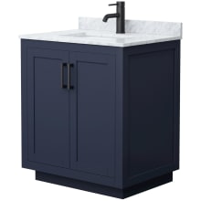 Miranda 30" Free Standing Single Basin Vanity Set with Cabinet and Marble Vanity Top