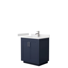 Miranda 30" Free Standing Single Basin Vanity Set with Cabinet and Cultured Marble Vanity Top