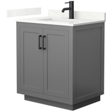 Miranda 30" Free Standing Single Basin Vanity Set with Cabinet and Quartz Vanity Top