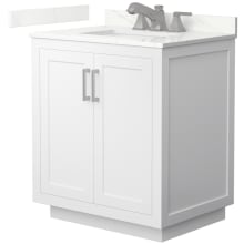 Miranda 30" Free Standing Single Basin Vanity Set with Cabinet and Quartz Vanity Top