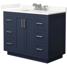 Miranda 42" Free Standing Single Basin Vanity Set with Cabinet and Quartz Vanity Top