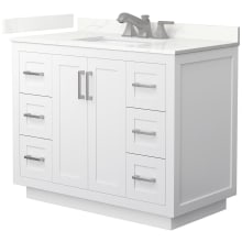 Miranda 42" Free Standing Single Basin Vanity Set with Cabinet and Quartz Vanity Top