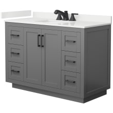 Miranda 48" Free Standing Single Basin Vanity Set with Cabinet and Quartz Vanity Top