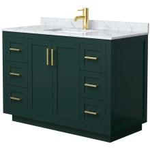 Miranda 48" Free Standing Single Basin Vanity Set with Cabinet and Marble Vanity Top