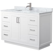 Miranda 48" Free Standing Single Basin Vanity Set with Cabinet and Marble Vanity Top