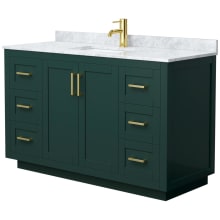 Miranda 54" Free Standing Single Basin Vanity Set with Cabinet and Marble Vanity Top