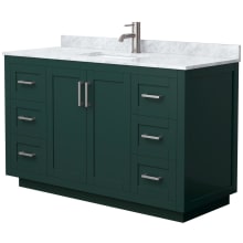 Miranda 54" Free Standing Single Basin Vanity Set with Cabinet and Marble Vanity Top