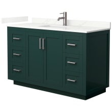 Miranda 54" Free Standing Single Basin Vanity Set with Cabinet and Quartz Vanity Top
