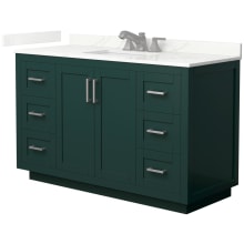 Miranda 54" Free Standing Single Basin Vanity Set with Cabinet and Quartz Vanity Top
