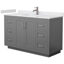 Miranda 54" Free Standing Single Basin Vanity Set with Cabinet and Cultured Marble Vanity Top