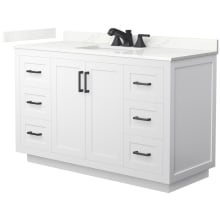 Miranda 54" Free Standing Single Basin Vanity Set with Cabinet and Quartz Vanity Top