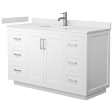 Miranda 54" Free Standing Single Basin Vanity Set with Cabinet and Cultured Marble Vanity Top