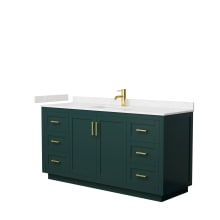 Miranda 66" Free Standing Single Basin Vanity Set with Cabinet and Cultured Marble Vanity Top