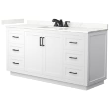 Miranda 66" Free Standing Single Basin Vanity Set with Cabinet and Quartz Vanity Top