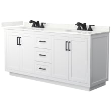Miranda 72" Free Standing Double Basin Vanity Set with Cabinet and Quartz Vanity Top