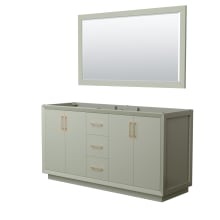 Strada 65" Double Free Standing Vanity Cabinet - Less Vanity Top