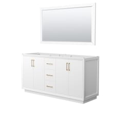 Strada 65" Double Free Standing Vanity Cabinet - Less Vanity Top