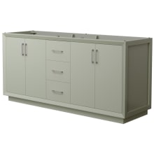 Strada 71" Double Free Standing Vanity Cabinet Only - Less Vanity Top