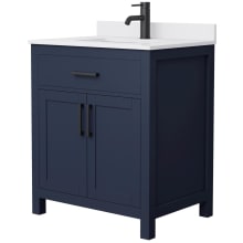 Beckett 30" Free Standing Single Basin Vanity Set with Cabinet and Cultured Marble Vanity Top