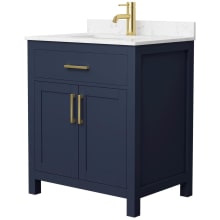 Beckett 30" Free Standing Single Basin Vanity Set with Cabinet and Cultured Marble Vanity Top
