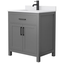 Beckett 30" Free Standing Single Basin Vanity Set with Cabinet and Cultured Marble Vanity Top