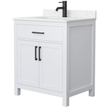 Beckett 30" Free Standing Single Basin Vanity Set with Cabinet and Cultured Marble Vanity Top