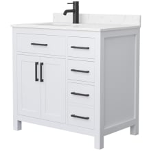 Beckett 36" Free Standing Single Basin Vanity Set with Cabinet and Cultured Marble Vanity Top