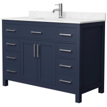 Beckett 48" Free Standing Single Basin Vanity Set with Cabinet and Cultured Marble Vanity Top