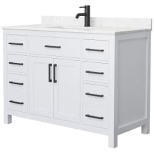 Beckett 48" Free Standing Single Basin Vanity Set with Cabinet and Cultured Marble Vanity Top