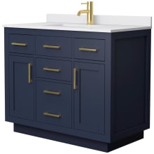 Beckett TK 42" Free Standing Single Basin Vanity Set with Cabinet and Cultured Marble Vanity Top