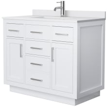 Beckett TK 42" Free Standing Single Basin Vanity Set with Cabinet and Cultured Marble Vanity Top