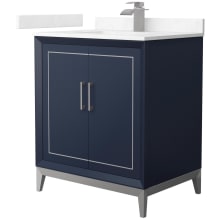 Marlena 30" Free Standing Single Basin Vanity Set with Cabinet and Cultured Marble Vanity Top