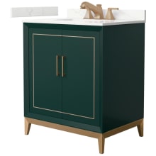 Marlena 30" Free Standing Single Basin Vanity Set with Cabinet and Quartz Vanity Top