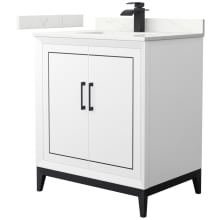 Marlena 30" Free Standing Single Basin Vanity Set with Cabinet and Quartz Vanity Top