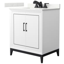 Marlena 30" Free Standing Single Basin Vanity Set with Cabinet and Quartz Vanity Top