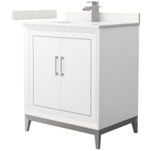 Marlena 30" Free Standing Single Basin Vanity Set with Cabinet and Quartz Vanity Top