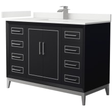 Marlena 48" Free Standing Single Basin Vanity Set with Cabinet and Quartz Vanity Top
