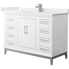 Marlena 48" Free Standing Single Basin Vanity Set with Cabinet and Cultured Marble Vanity Top