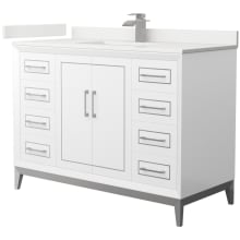 Marlena 48" Free Standing Single Basin Vanity Set with Cabinet and Quartz Vanity Top