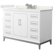 Marlena 48" Free Standing Single Basin Vanity Set with Cabinet and Quartz Vanity Top