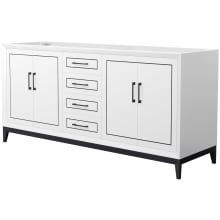 Marlena 72" Double Free Standing Vanity Cabinet Only - Less Vanity Top