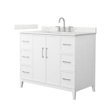 Elan 42" Free Standing Single Basin Vanity Set with Cabinet and Quartz Vanity Top