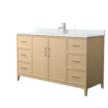 Elan 60" Free Standing Single Basin Vanity Set with Cabinet and Marble Vanity Top