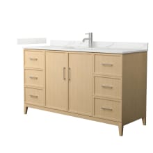 Elan 60" Free Standing Single Basin Vanity Set with Cabinet and Quartz Vanity Top