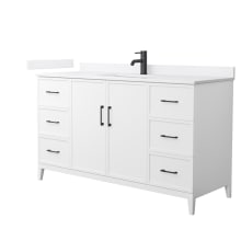 Elan 60" Free Standing Single Basin Vanity Set with Cabinet and Cultured Marble Vanity Top